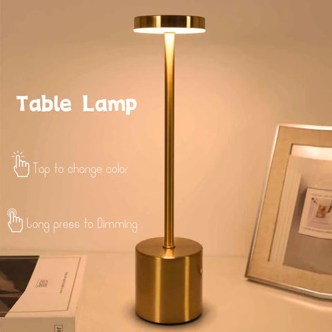 LED Rechargeable Touch Metal Table Lamp